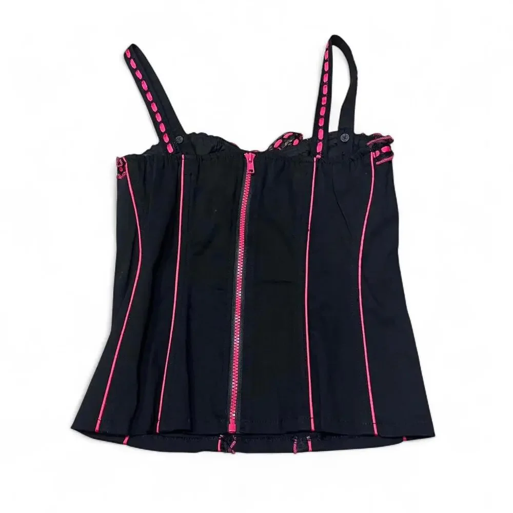 Tripp NYC Women's Black and Multi Corset - Picture 2 of 5